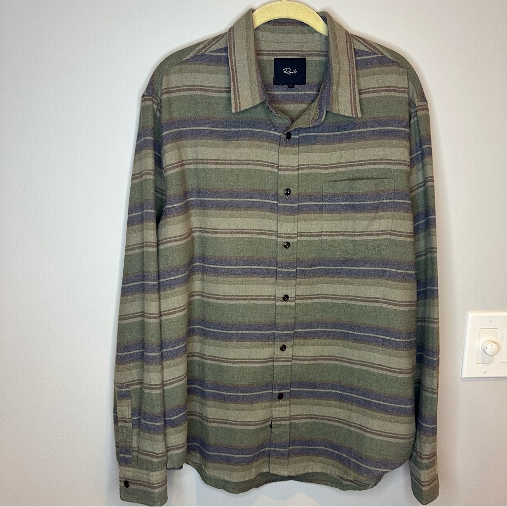 Men's Large Rails Runson Flannel Shirt in Redwood‎ Stripe